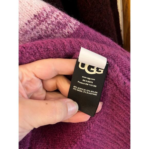 UGG Womens Alessa Crewneck Sweater Wool Blend In Rosewood Multi Size Small - Picture 5 of 7